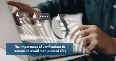 Illustration of a resume with a magnifying glass, symbolizing curriculum auditing and background checks to ensure integrity and informed decision making.