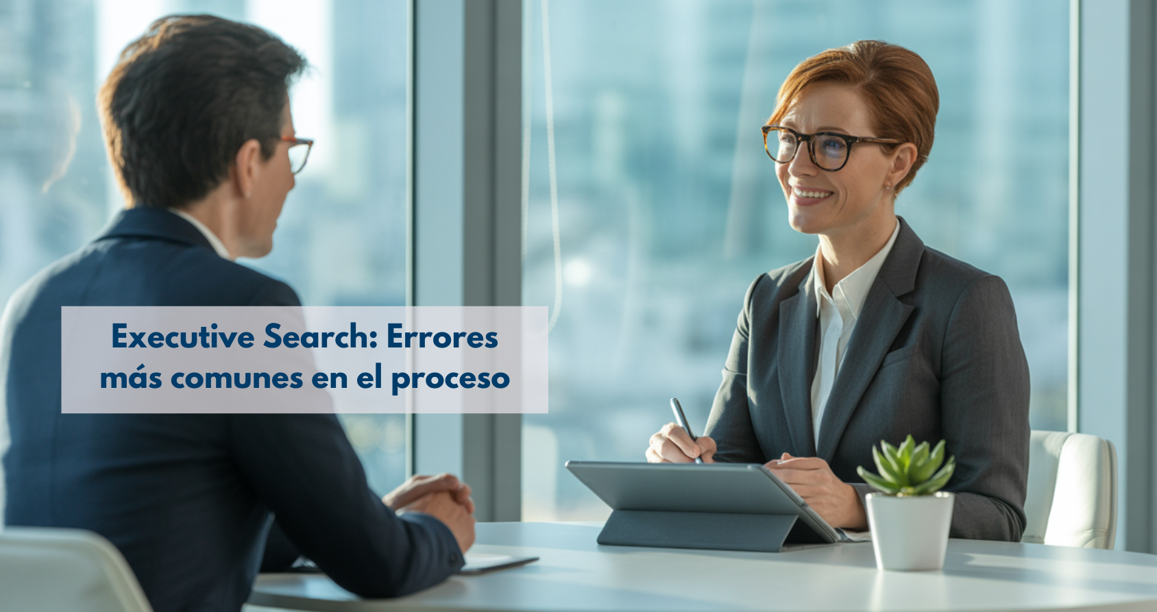  Ilustración conceptual mostrando un laberinto con un camino claro hacia una figura de líder en el centro, simbolizando la superación de errores y la consecución de la certeza en el Executive Search y la selección de talento directivo.